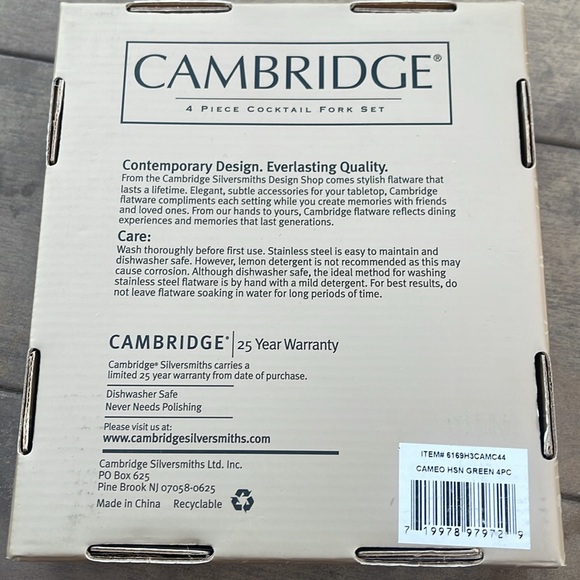 4pc Cocktail Fork Set - Cambridge Silversmiths - Picture 5 of 7
